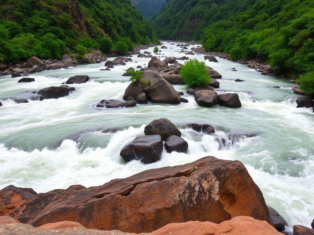 Umkomaas Gorge rafting run in KwaZulu-Natal